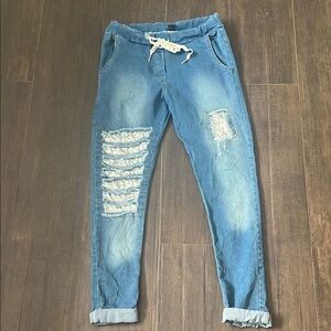 Venti6 Women’s Blue Distressed Jeans